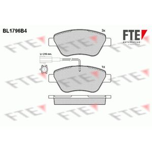 Bremsbelagsatz Scheibenbremse FTE 9010367 für Fiat Alfa Romeo Lancia Citroën 500