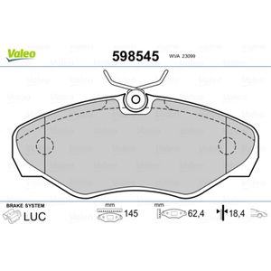 Bremsbelagsatz Scheibenbremse VALEO 598545 für Renault Opel Trafic II Vivaro A