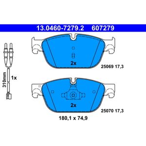 Bremsbelagsatz Scheibenbremse ATE 13.0460-7279.2 für Peugeot Citroën DS 508 I C6