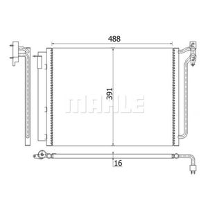 Kondensator Klimaanlage MAHLE AC 311 001S für BMW X5