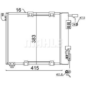 Kondensator Klimaanlage MAHLE AC 349 000S für Opel Astra G CC Zafira A