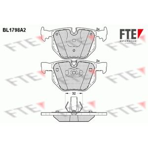 Bremsbelagsatz Scheibenbremse FTE 9010370 für BMW X5