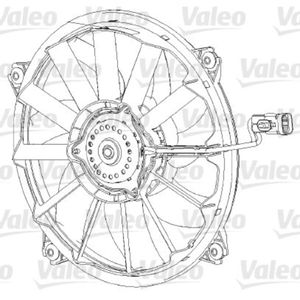 Lüfter Motorkühlung VALEO 696091 für Citroën Fiat Peugeot Lancia DS C4 II Scudo