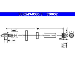 Bremsschlauch ATE 83.6243-0385.3 für Audi A2