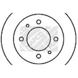 Bremsscheibe MAPCO 25517 (2 Stk.) für Hyundai Sonata II