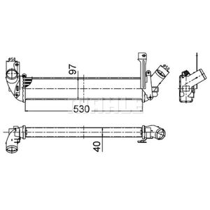 Ladeluftkühler MAHLE CI 506 000S für Renault Kangoo Rapid