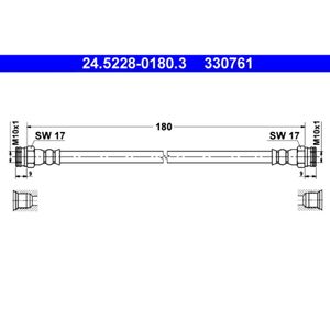 Bremsschlauch ATE 24.5228-0180.3 für Skoda Felicia I Cube Van