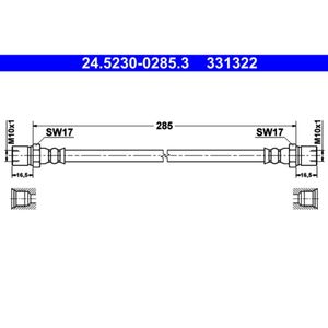 Bremsschlauch ATE 24.5230-0285.3 für VW Kaefer