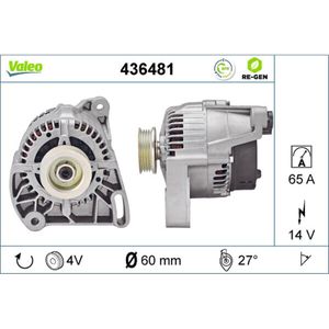 Generator VALEO 436481 für Fiat Lancia Punto Panda Y