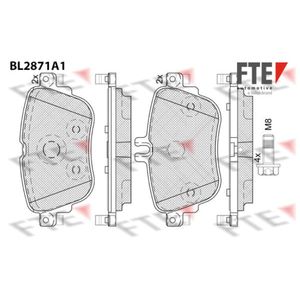 Bremsbelagsatz Scheibenbremse FTE 9011111 für MG Mercedes-Benz Mgf E