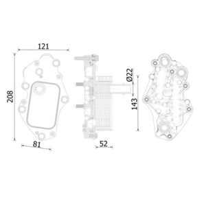 Ölkühler Motoröl MAHLE CLC 277 000S für Opel Zafira Tourer C Astra J Insignia A