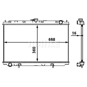 Kühler Motorkühlung MAHLE CR 545 000S