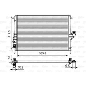 Kühler Motorkühlung VALEO 735635 für Dacia Renault Lada Duster Sandero Logan