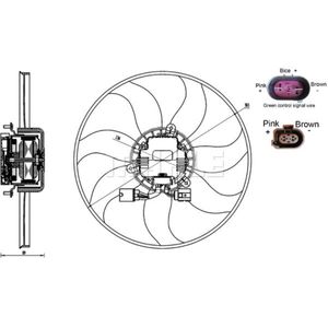 Lüfter Motorkühlung MAHLE CFF 170 000S für VW Skoda Audi Seat Passat B7 Touran