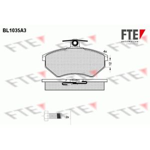 Bremsbelagsatz Scheibenbremse FTE 9010015 für Audi VW Seat Coupe B3 80 B4 Vento