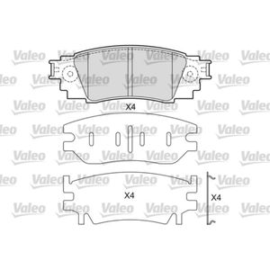 Bremsbelagsatz Scheibenbremse VALEO 601687