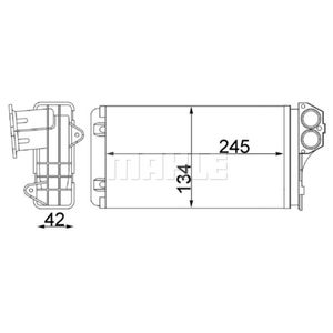 Wärmetauscher Innenraumheizung MAHLE AH 88 000S für Peugeot Citroën 206 Van