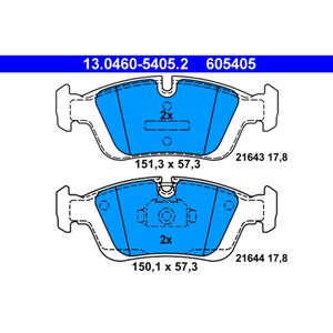 Bremsbelagsatz Scheibenbremse ATE 13.0460-5405.2 für BMW 3er Z3 Roadster