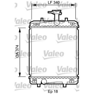 Kühler Motorkühlung VALEO 735072 für Citroën Peugeot C1