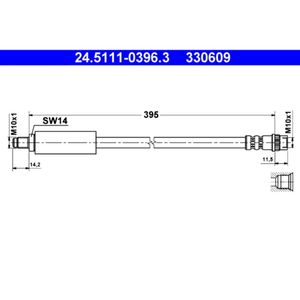 Bremsschlauch ATE 24.5111-0396.3 für Renault Espace II