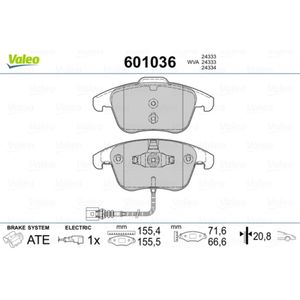 Bremsbelagsatz Scheibenbremse VALEO 601036 für Seat VW Audi Alhambra Sharan Q3