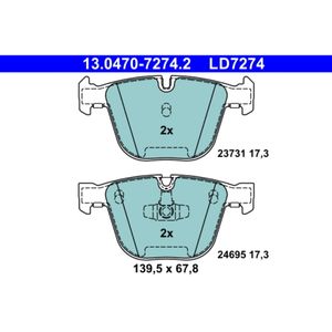 Bremsbelagsatz Scheibenbremse ATE 13.0470-7274.2 für BMW 7er
