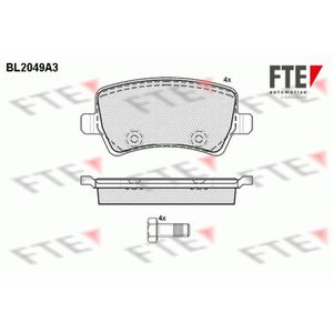 Bremsbelagsatz Scheibenbremse FTE 9010635 für Land Rover Ford Volvo Freelander 2