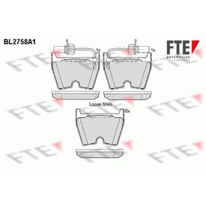 Bremsbelagsatz Scheibenbremse FTE 9010966 für Audi Lamborghini VW A5