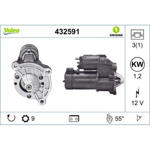 Starter VALEO 432591 für Citroën Peugeot AX