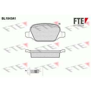 Bremsbelagsatz Scheibenbremse FTE 9010421 für Alfa Romeo Lancia Fiat 156 Lybra