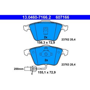 Bremsbelagsatz Scheibenbremse ATE 13.0460-7166.2 für Audi A6 C5 Avant