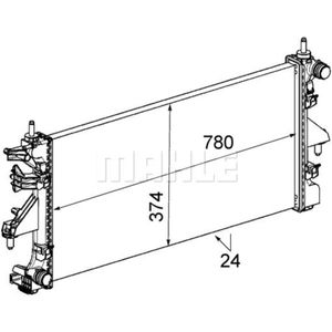 Kühler Motorkühlung MAHLE CR 886 000S für Fiat Peugeot Citroën Ducato Boxer