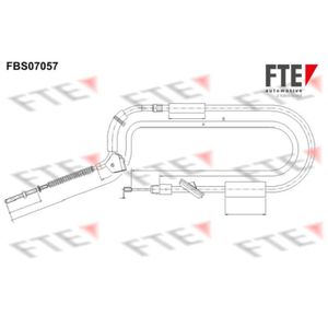 Seilzug Feststellbremse FTE 9250212 für Mercedes-Benz A