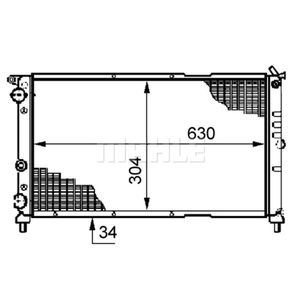 Kühler Motorkühlung MAHLE CR 489 000S für Fiat Punto