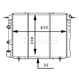 Kühler Motorkühlung MAHLE CR 451 000S für Renault Trafic 19 II Chamade