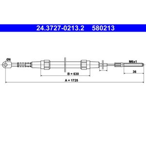 Seilzug Feststellbremse ATE 24.3727-0213.2 für BMW 3er