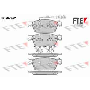 Bremsbelagsatz Scheibenbremse FTE 9010657 für VW Transporter T5 Multivan