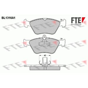 Bremsbelagsatz Scheibenbremse FTE 9010104 für Opel Saab Vectra A Calibra