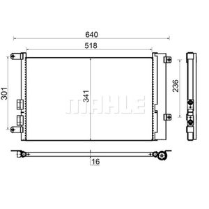 Kondensator Klimaanlage MAHLE AC 401 000S für Alfa Romeo 156 Sportwagon 147