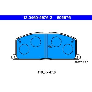 Bremsbelagsatz Scheibenbremse ATE 13.0460-5976.2