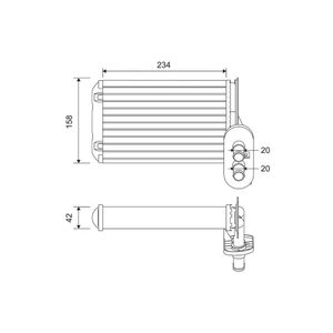 Wärmetauscher Innenraumheizung VALEO 812030 für VW Seat Audi Skoda Golf II Vento