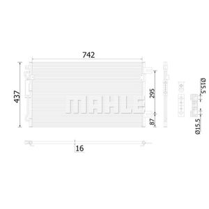 Kondensator Klimaanlage MAHLE AC 907 000S für Chrysler Voyager IV