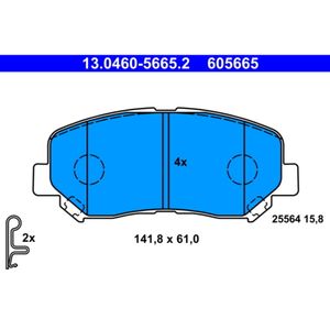 Bremsbelagsatz Scheibenbremse ATE 13.0460-5665.2