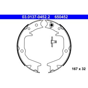 Bremsbackensatz Feststellbremse ATE 03.0137-0452.2