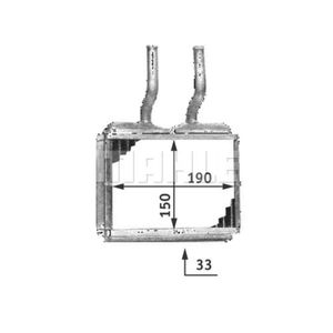 Wärmetauscher Innenraumheizung MAHLE AH 139 000S für Opel Corsa B Combo Tigra