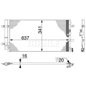 Kondensator Klimaanlage MAHLE AC 4 000S