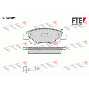 Bremsbelagsatz Scheibenbremse FTE 9010763 für Peugeot Citroën 607 C1