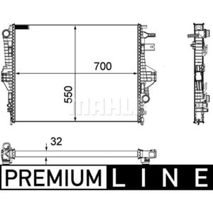 Kühler Motorkühlung MAHLE CR 1184 000P für VW Porsche Touareg Cayenne