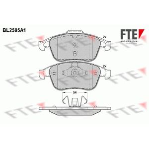 Bremsbelagsatz Scheibenbremse FTE 9010846 für Renault Megane III Scénic