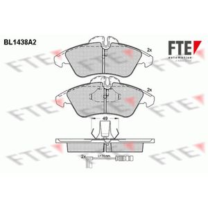 Bremsbelagsatz Scheibenbremse FTE 9010187 für Mercedes-Benz Sprinter Vito V